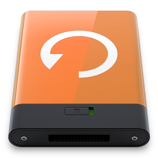Orange Backup W Icon 512x512 png